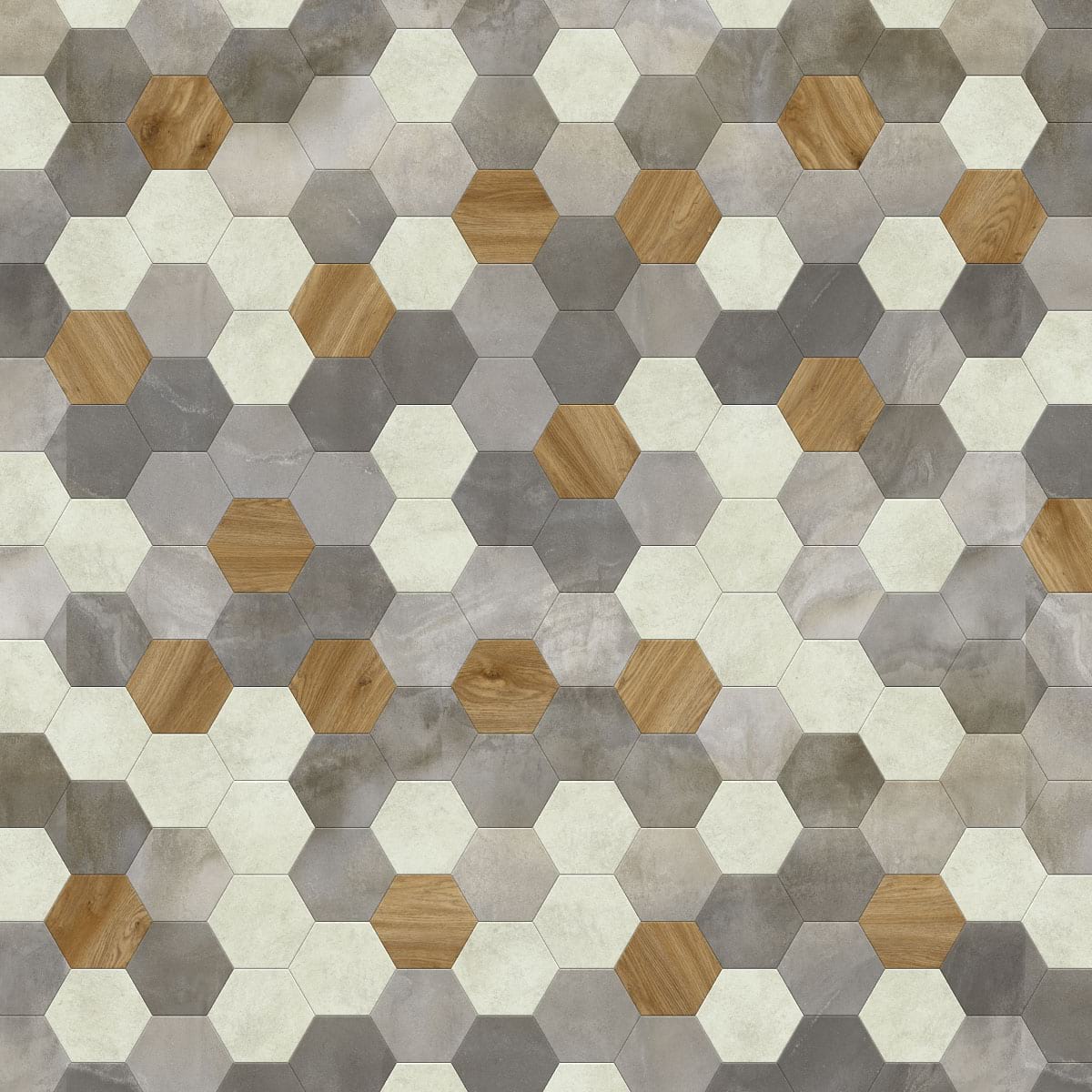 Виниловый пол Moduleo Moods Hexagon 348 от flatbox.by