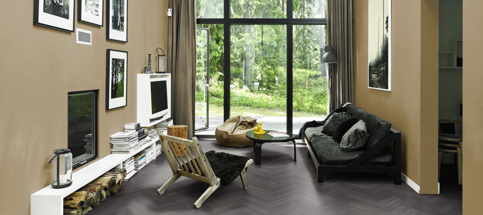 Виниловый пол Kahrs LT Click Herringbone Calder CHW 120 от flatbox.by