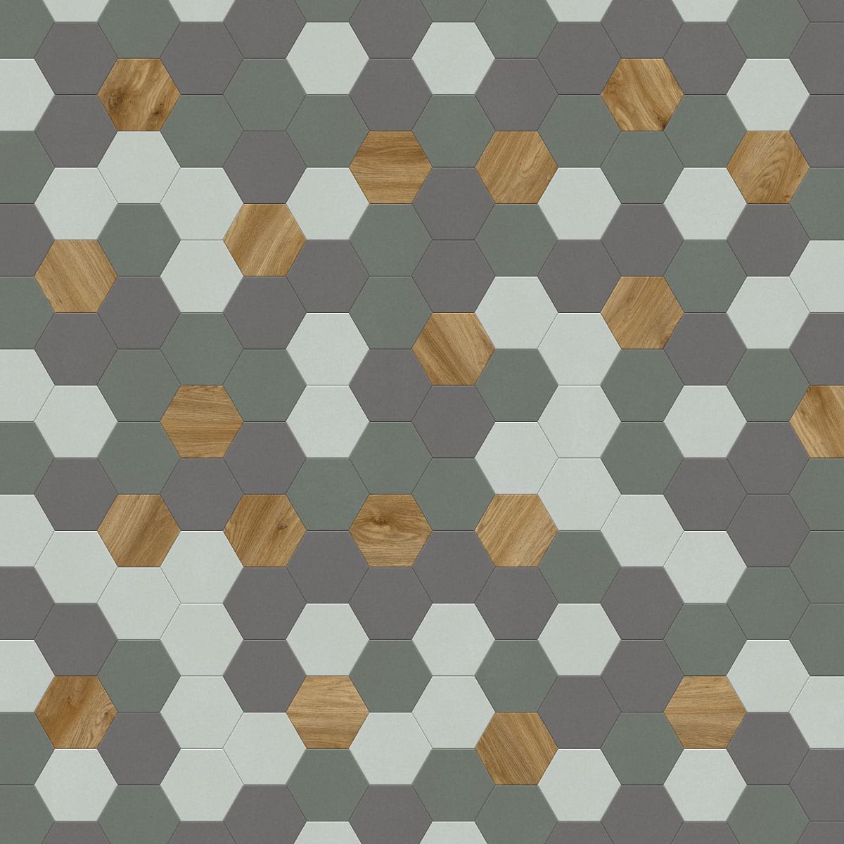 Виниловый пол Moduleo Moods Hexagon 349 от flatbox.by