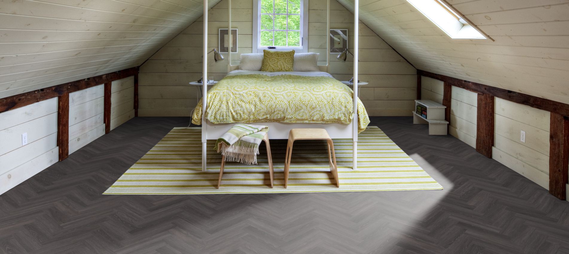 Виниловый пол Kahrs LT Click Herringbone Calder CHW 120 от flatbox.by