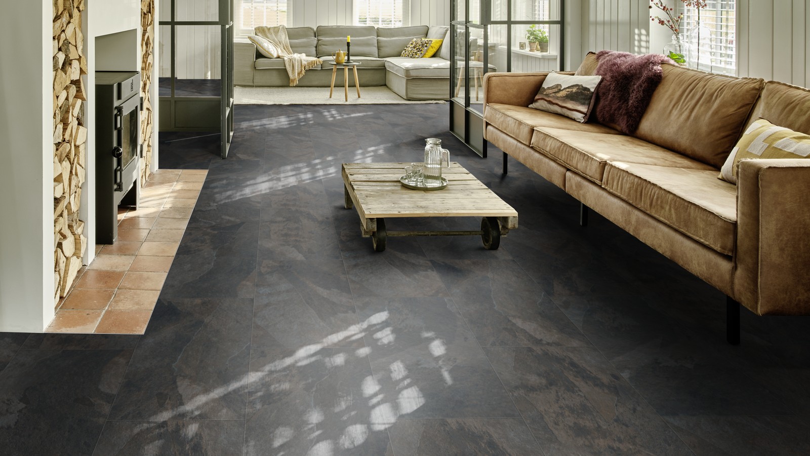 Виниловый пол Moduleo Impress Click Mustang Slate 70968 от flatbox.by