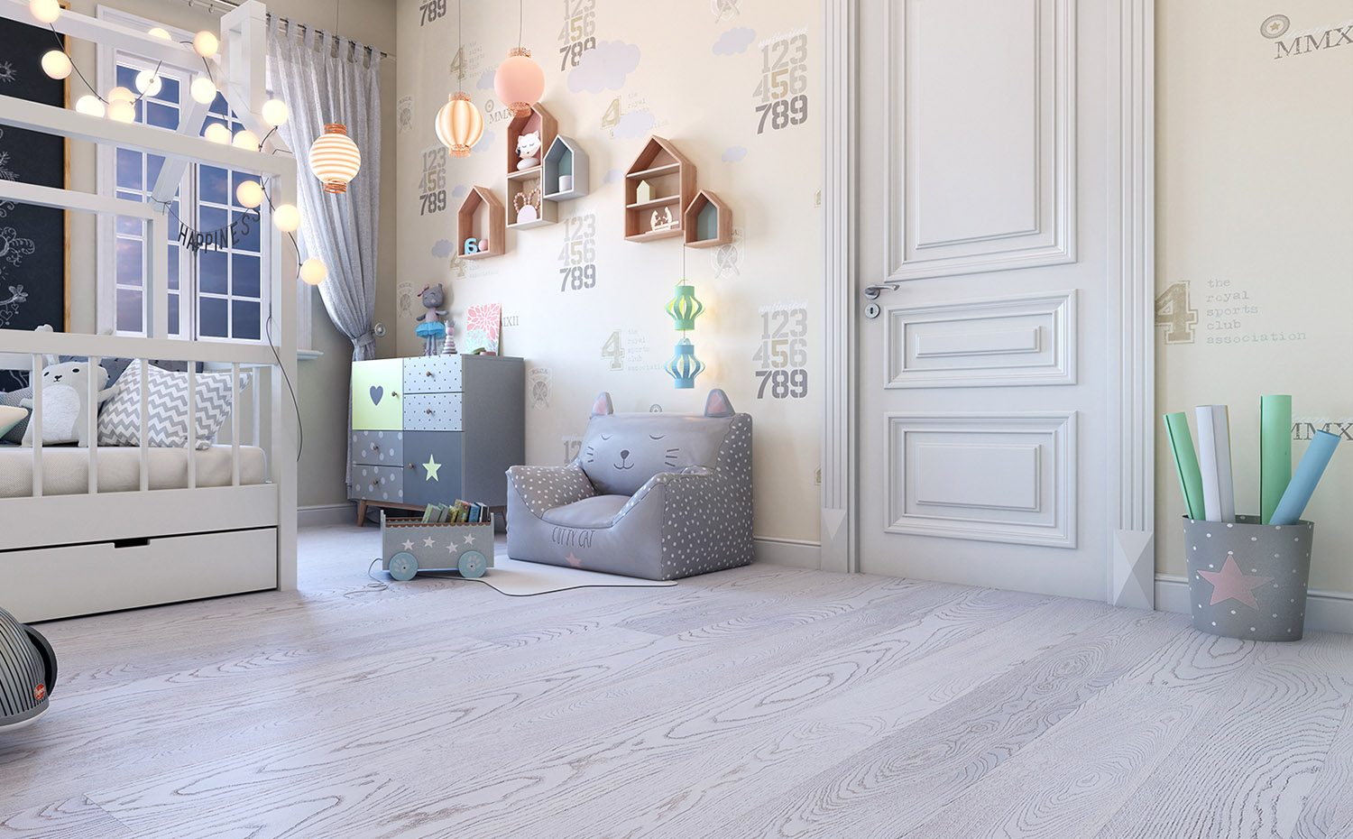 Паркет Polarwood Дуб Elara White Matt FP 138 от flatbox.by